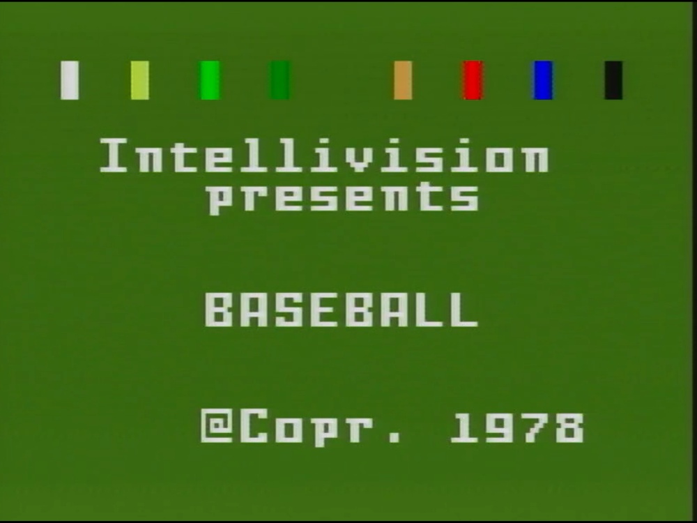 Title Screen of Major League Baseball for Intellivision